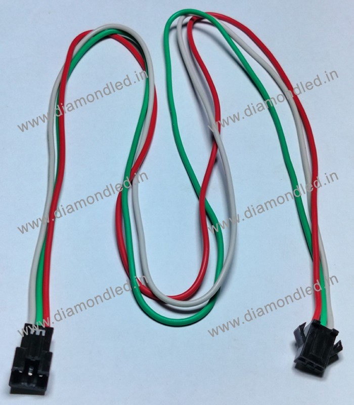3 Wire Male-Female Connector – 2 Foot Length - Diamond Electronics